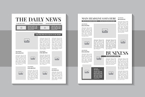 Classic daily news journal layout, a Magazine Template by Pavel_design