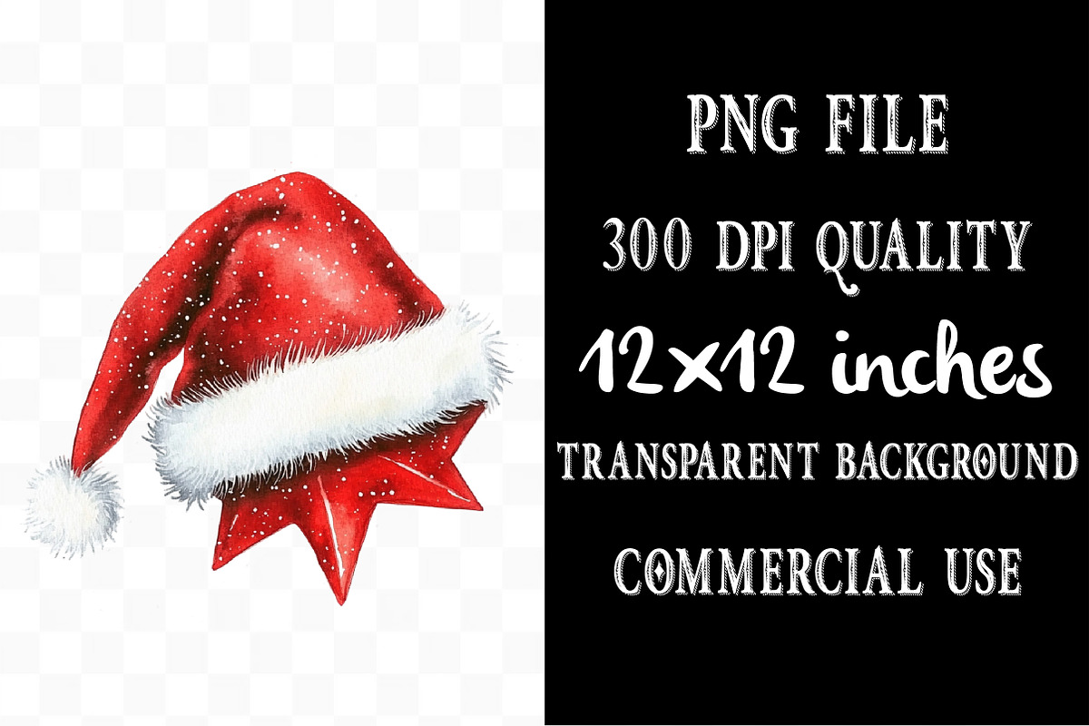 Santa Hat Christmas Sublimation, an Illustration by Designking (Photo 4 of 5)