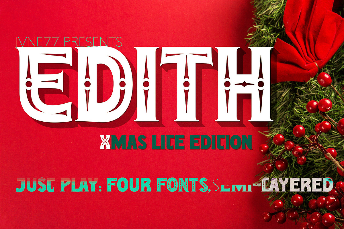 Jvne-EdithLite Layered Font preview 2
