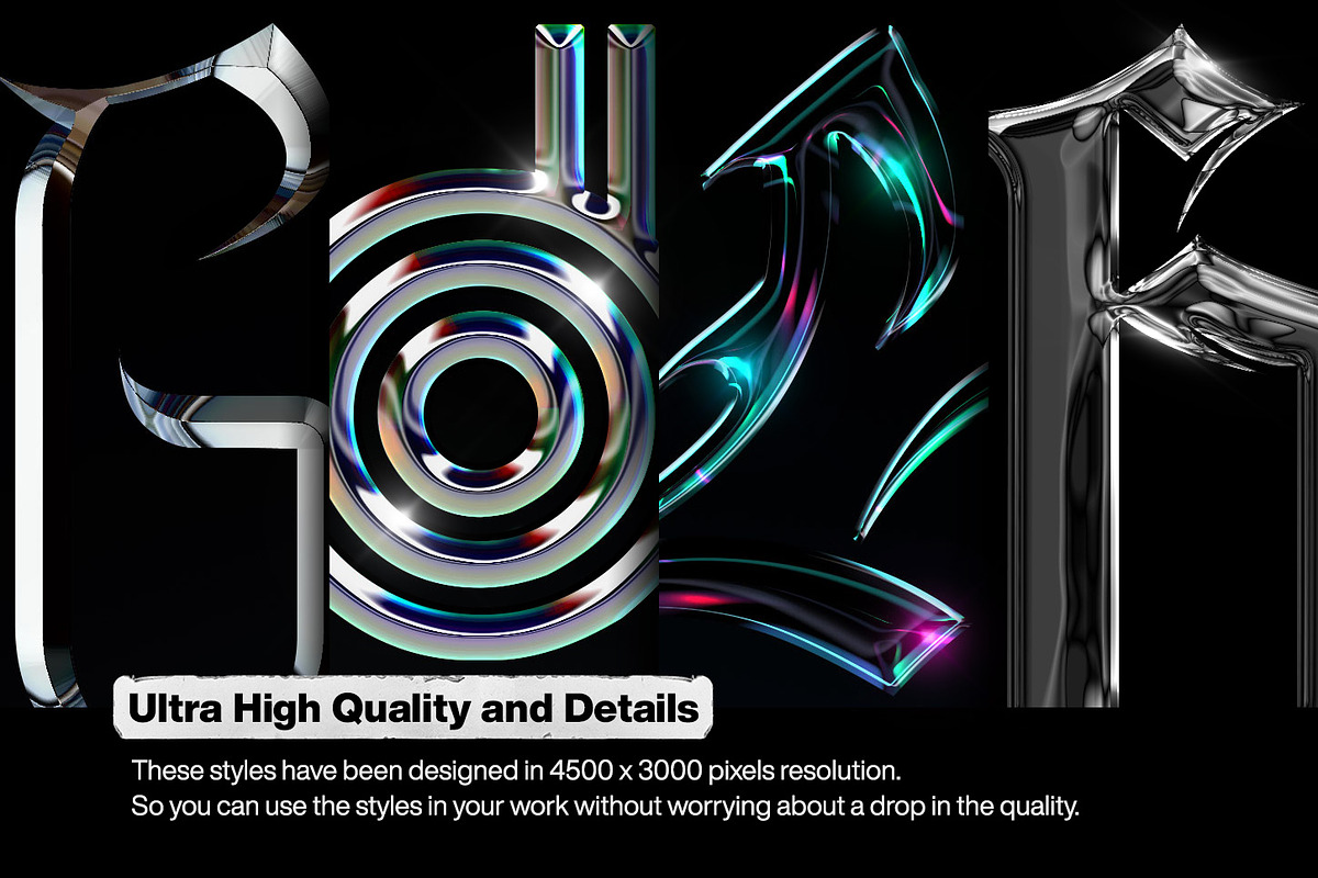 Chrome Text Styles Vol.1, a Layer Style Add-On by Hyperpix Productions (Photo 18 of 18)