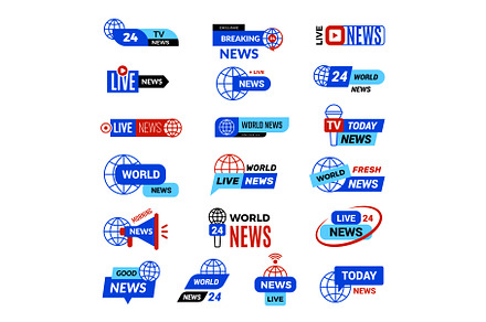 News tv logo. Entertainment badges, a Graphic by Onyx