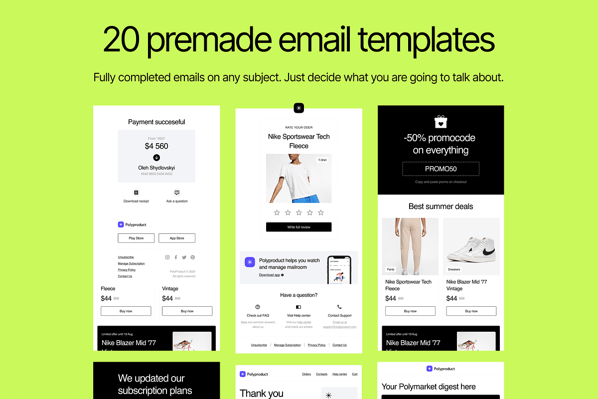 Polybox Email Templates, an Email Template by Craftwork