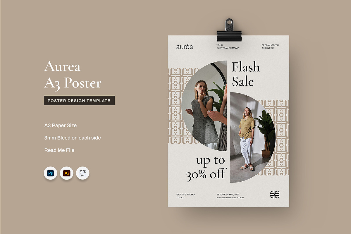 Aurea - Poster Template, a Poster Template by Fannan Studio (Photo 1 of 3)