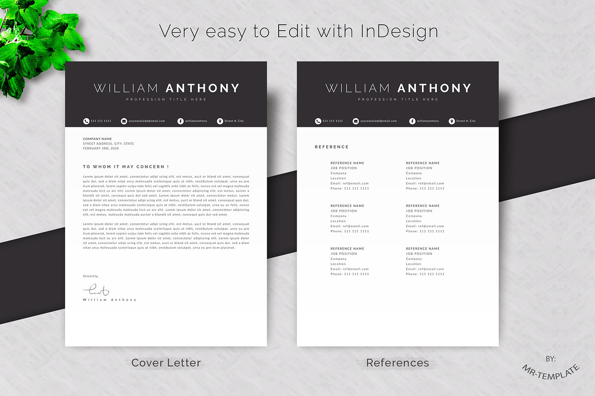 Resume /Cv Template 4 Pages Word, a Resume Template by Mr-Template (Photo 3 of 5)
