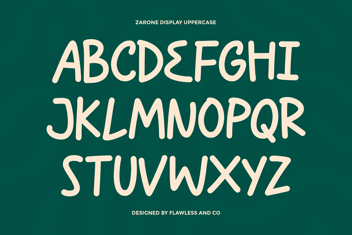 Zarone - Handwritten Display Font, a Handwritten Font by Flawless And Co (Photo 9 of 10)