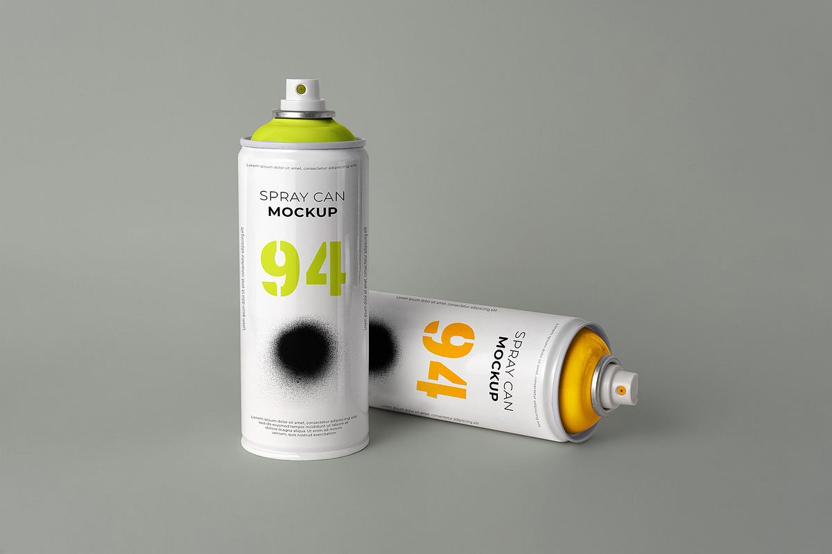 Spray Can Mockup, a Packaging Mockup by Graphicnugget (Photo 3 of 7)