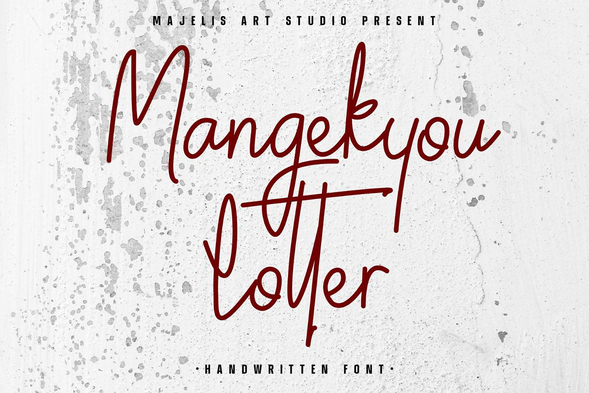Mangekyou Lotter, a Handwritten Font by Majelis Art (Photo 1 of 9)