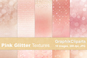 Pink Glitter Textures Paper Pack, a Texture Graphic by Chus Moreno Studio (Thumbnail 1 of 6)