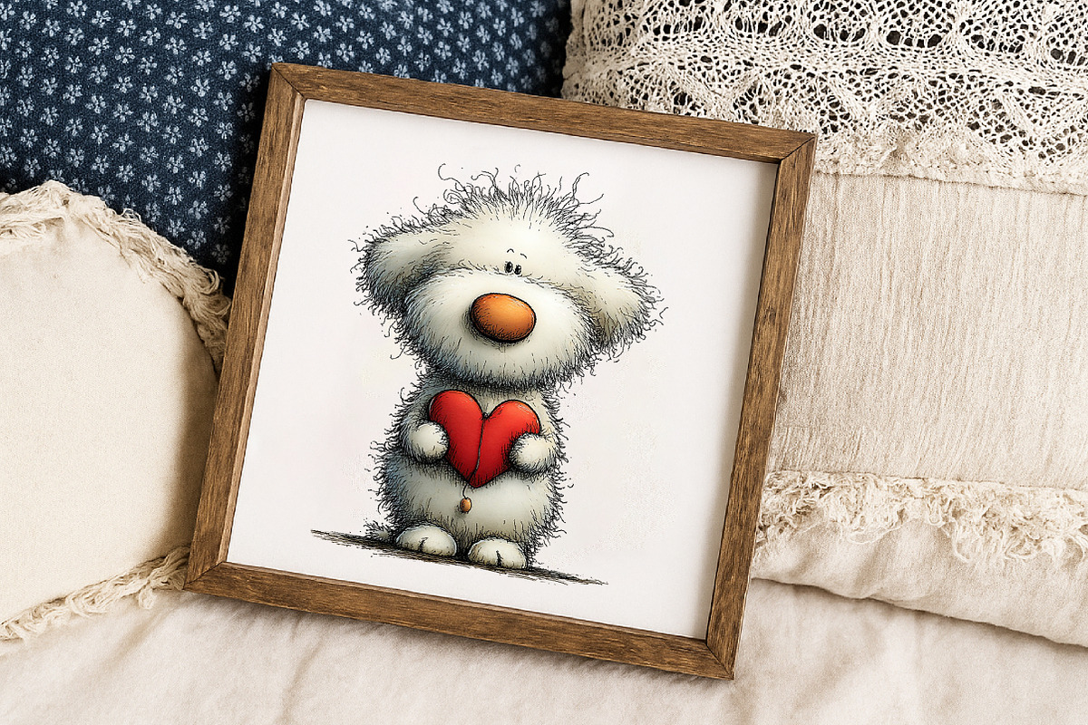 Whimsical Fluffy Dog Clipart, an Illustration by Libby Wishes (Photo 5 of 7)