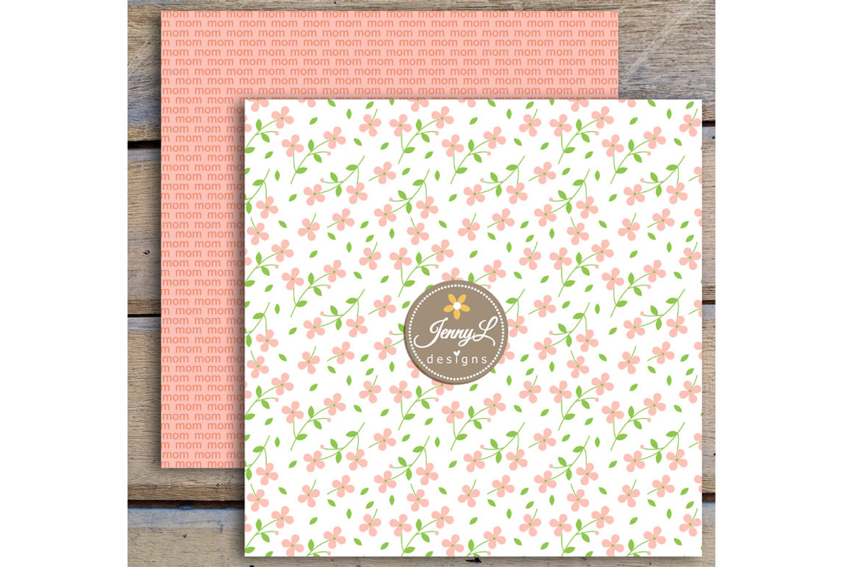 Mother's Day Digital Papers, a Pattern Graphic by JennyL Designs (Photo 4 of 4)
