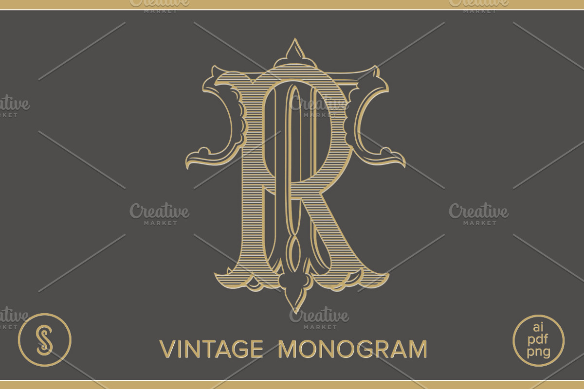 RT Monogram TR Monogram, an Illustration by Shuler Studio