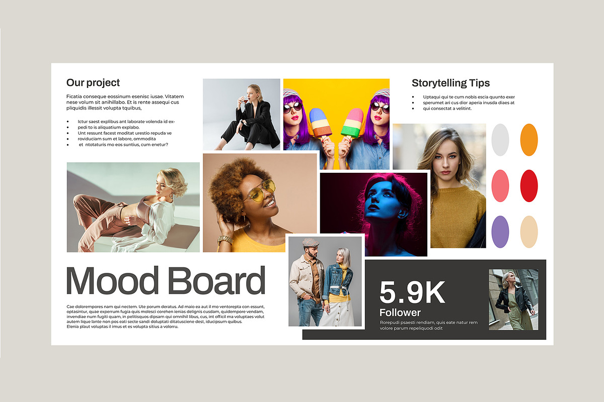 Fashion Moodboard Template Layout preview 4