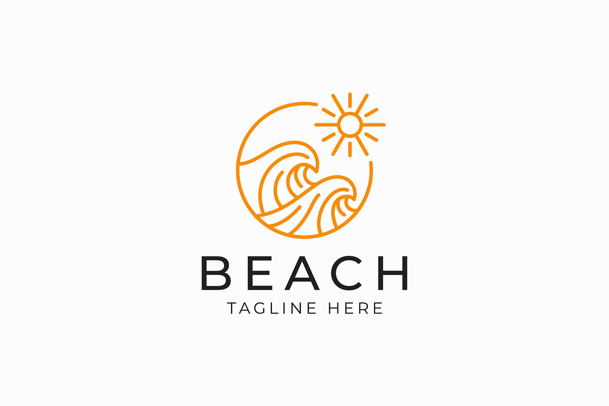 Serene Minimalist Beach Logo, a Branding & Logo Template by Signatoro (Photo 1 of 2)
