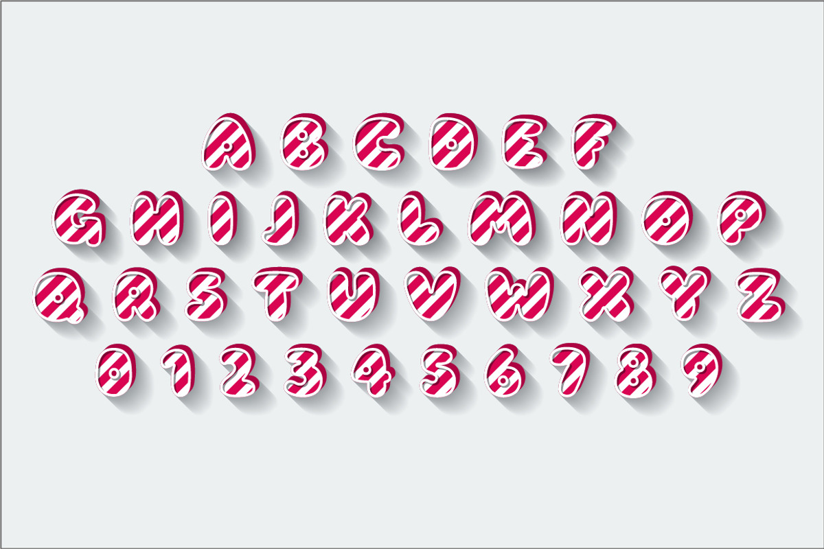 Christmas Candy Type, an Object Graphic by Lukino (Photo 2 of 2)
