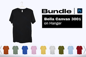 Bella Canvas 3001 Hanger Bundle Mock