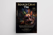 Mardi Gras Invitation Flyer (PSD), a Flyer Template by PixelsDesign (Thumbnail 2 of 2)