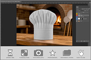 Chef Hat Pizzeria Oven Mockup PSD, a Hat Mockup by Bruno's Shop (Thumbnail 2 of 3)