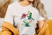 Spring Frog  Sublimation Clipart Bun, an Illustration by SVGArt (Thumbnail 2 of 7)