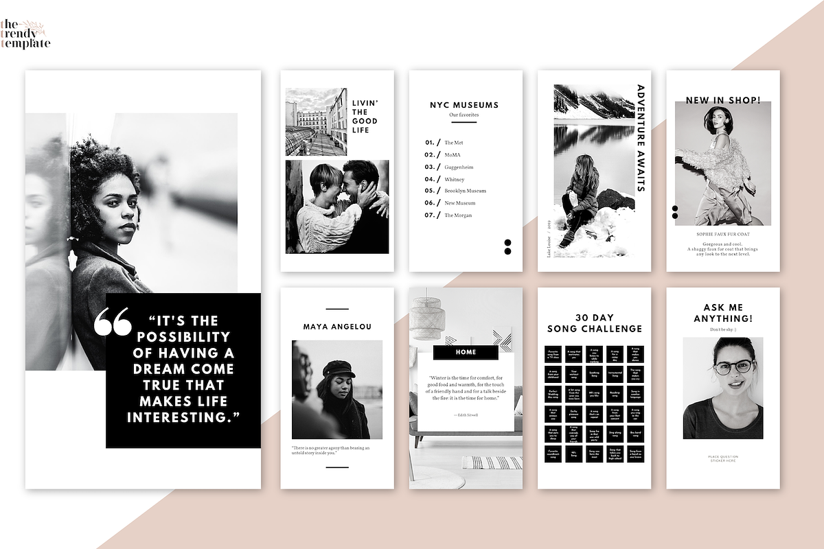 Black&White Instagram Story Template, a Social Media Template by thetrendytemplate (Photo 3 of 5)