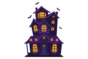Spooky Halloween haunted house