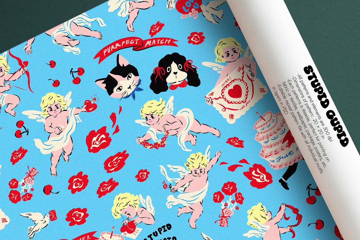 Valentine's Day Patterns and Png Set, a Pattern Graphic by Nansirins Studio (Photo 5 of 7)