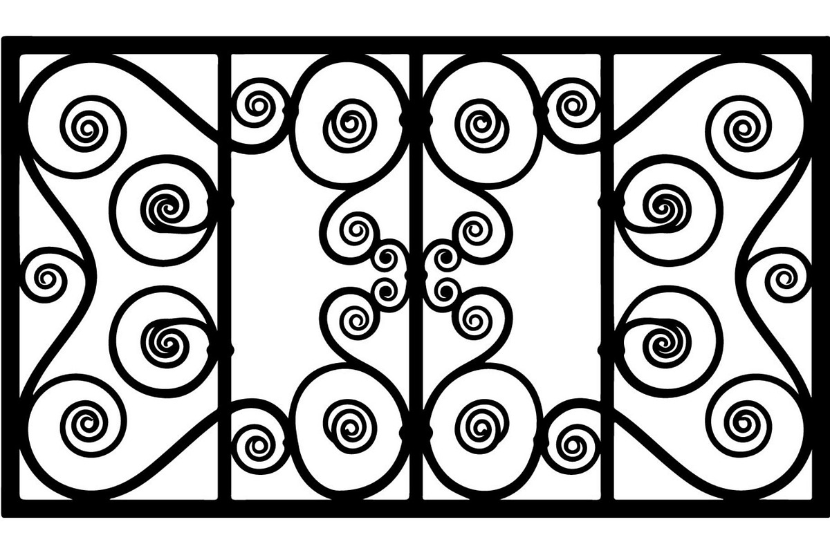 Luxury Iron Scroll Gate Railing, an Object Graphic by Designer_Momina (Photo 5 of 17)
