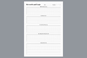 Generic Records and Logs Planning, a Stationery Template by shahsoft (Thumbnail 2 of 4)