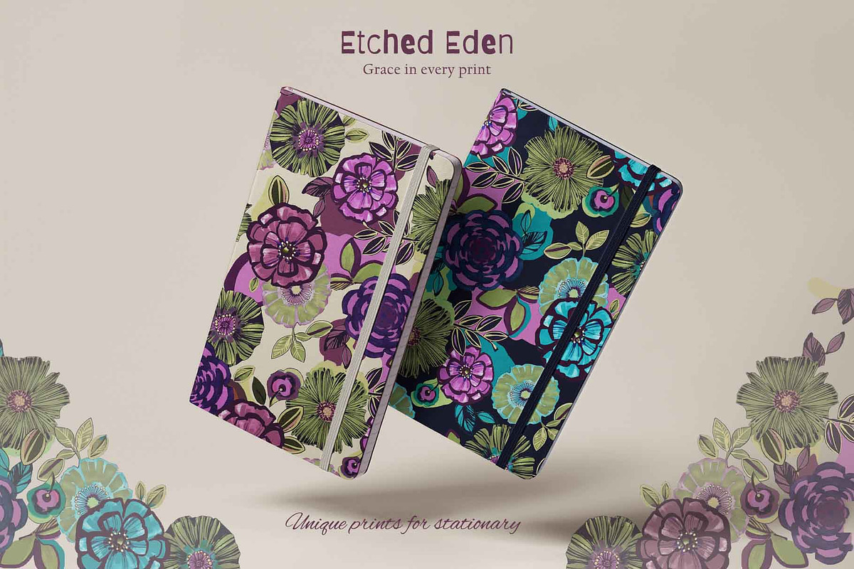 Etched Eden Pattern & Motifs, a Pattern Graphic by GND ART STUDIO (Photo 7 of 8)