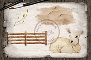 Fancy Farm Watercolor Illustration, an Animal Illustration by DioFlow (Thumbnail 2 of 8)