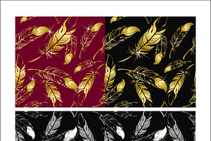 Seamless Pattern Feathers