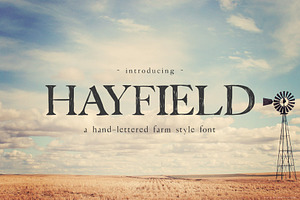 Hayfield Hand Lettered Font