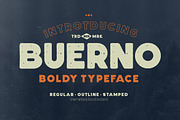 Buerno- Boldy Typeface, a Handwritten Font by Bentype Studio (Thumbnail 1 of 7)