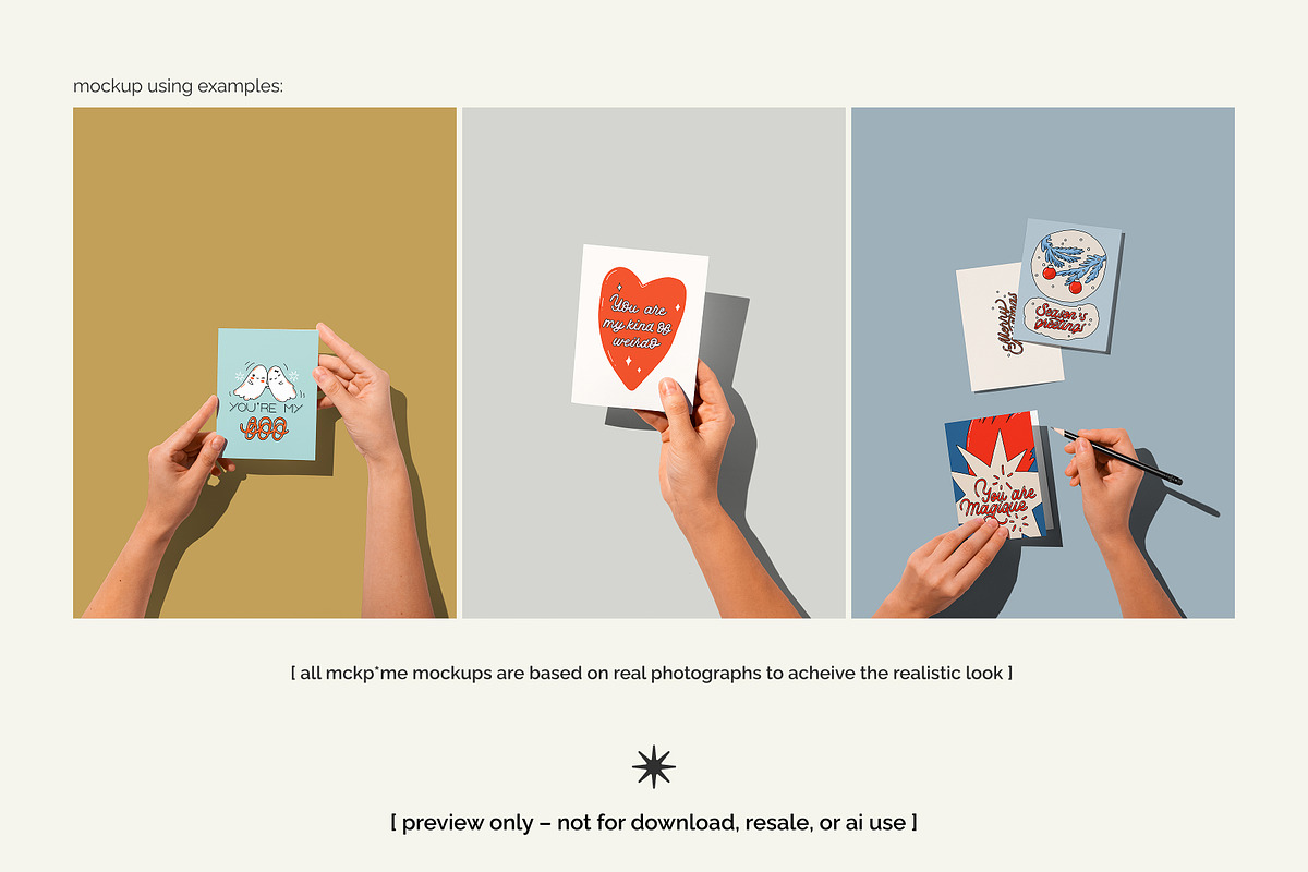 US A2 greeting card mockup set, a Merchandise Mockup by MCKP*ME (Photo 4 of 7)