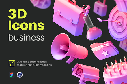 Multiangle 3D Icons / Business, an Icon by ARKI