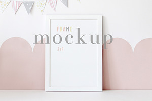 Frame Mockup 3x4 Nursery Digital Art