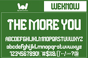 The More You font, a Sans Serif Font by weknow (Thumbnail 1 of 7)