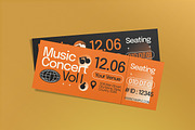 Antidesign Music Concert Ticket, a Card Template by graphicook (Thumbnail 1 of 3)