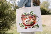 Whimsical Summer Bunny Clipart PNG, a Seasonal Illustration by Canvas Craft (Thumbnail 7 of 7)