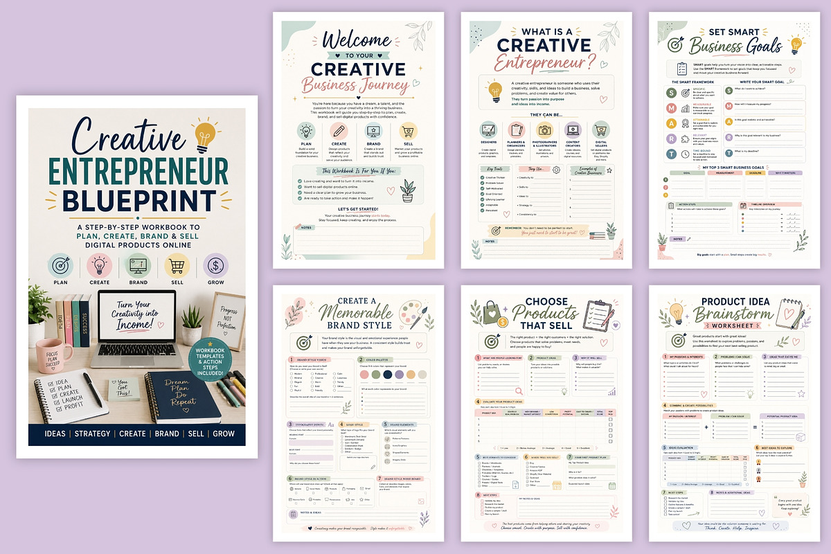 Creative Entrepreneur Blueprint, a Stationery Template by Designmela01 (Photo 5 of 6)