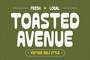 Toasted Avenue Vintage Deli Font, a Script Font by Littlehand (Thumbnail 1 of 9)