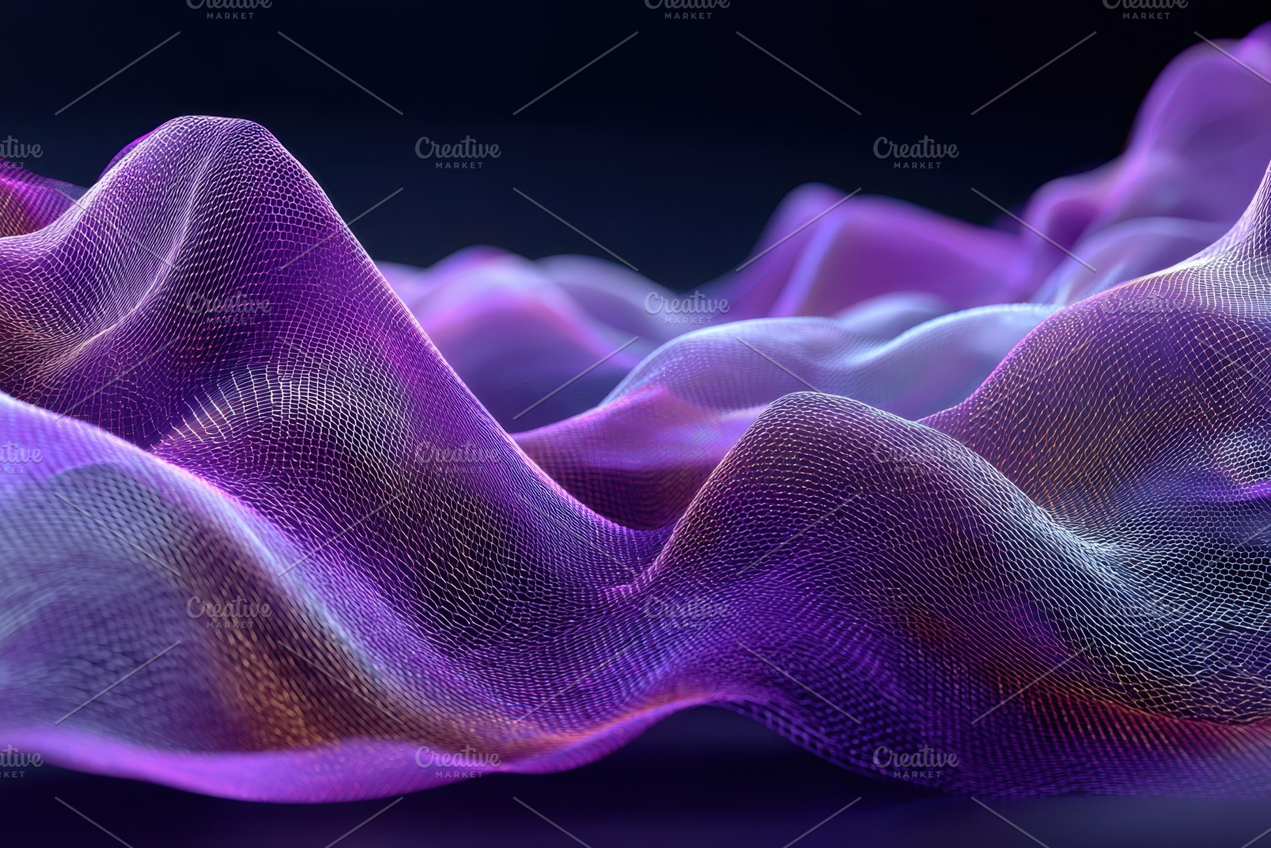 Abstract Purple and White Wave Mesh, a Photo by Pixeness Studio