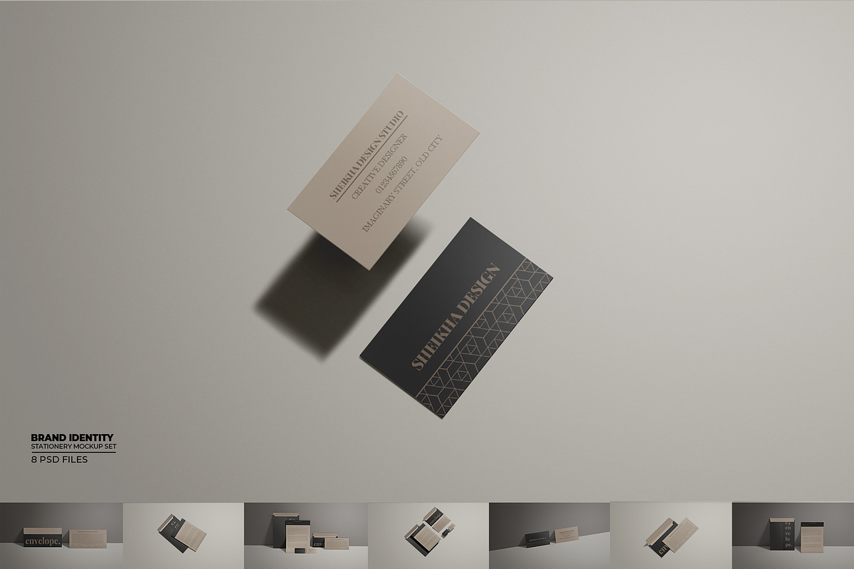 Brand Identity Stationery Mockup Set, an Advertising Mockup by Sheikhadesign (Photo 1 of 13)