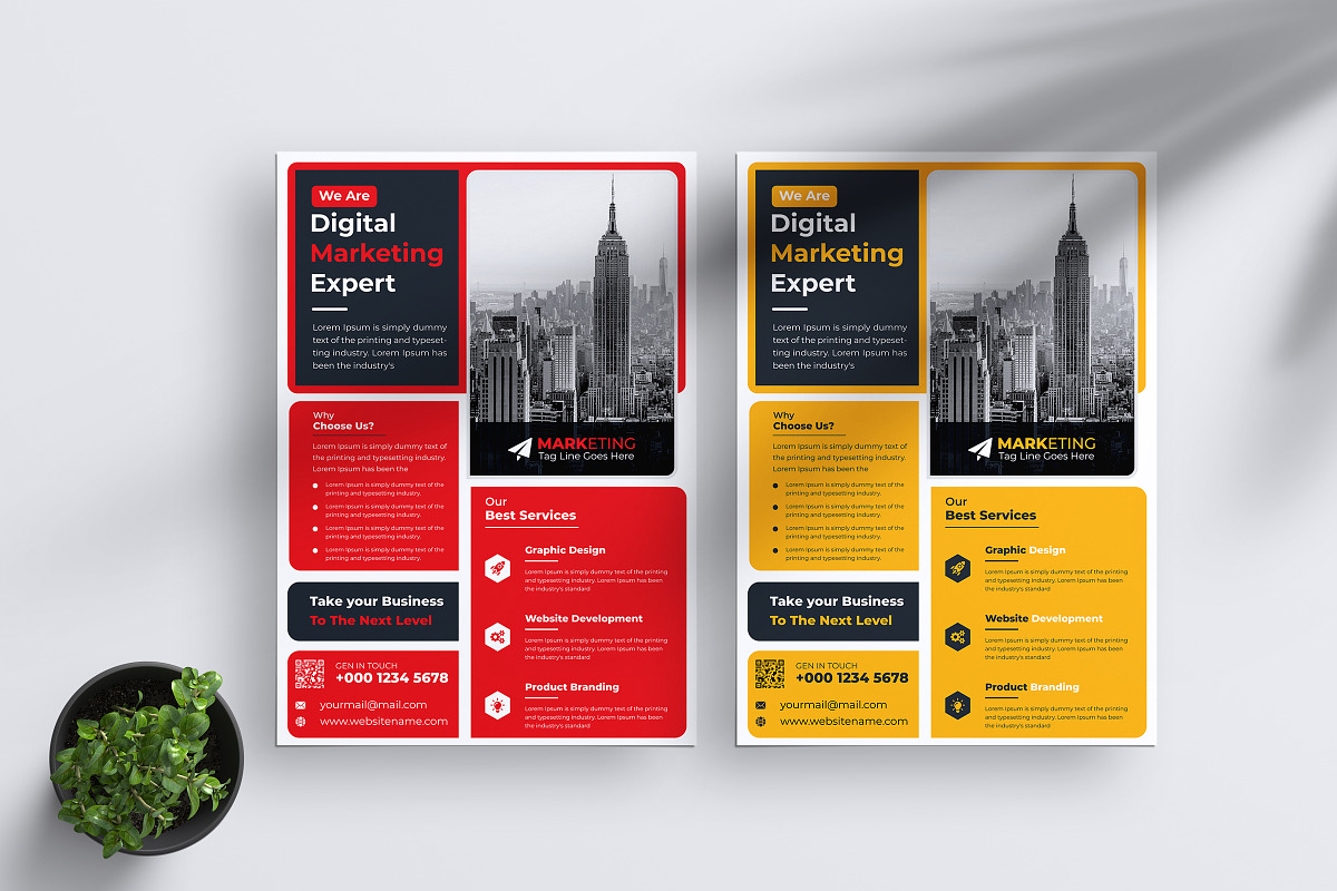 Corporate Theme Business Flyer, a Marketing Template by Graphiexperto (Photo 1 of 6)