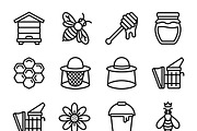 410 Honey Farm Vector Icons, an Outline Icon by adenpinkstore (Thumbnail 2 of 3)