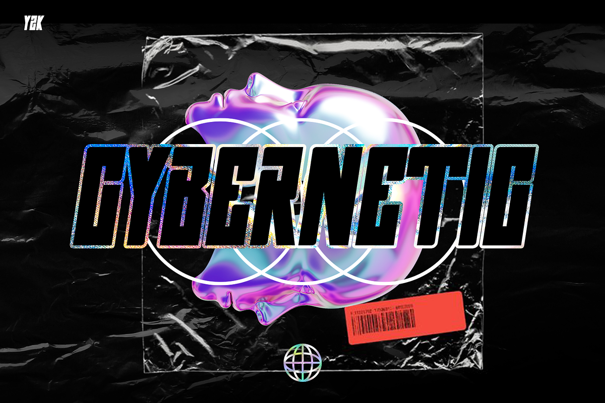 CYBERNETIC futuristic Y2k Cyberpunk, a Sans Serif Font by dansdesign (Photo 4 of 6)