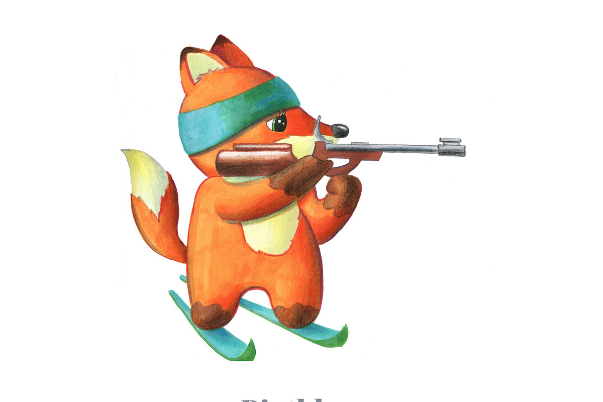 Olympic Games, animal sportsmen, an Animal Illustration by fiolika (Photo 14 of 14)