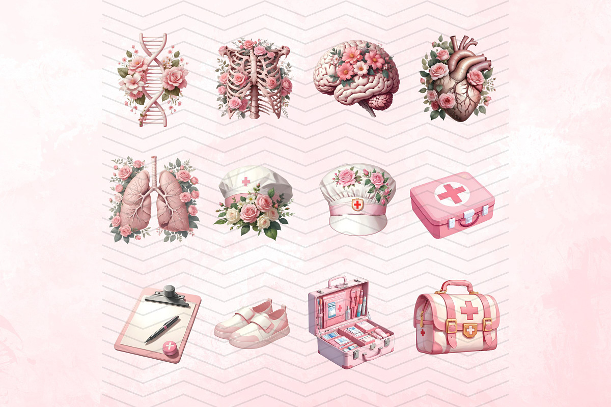 Healthcare Medical Elements Clipart, a Healthcare Illustration by Coral Beauty (Photo 3 of 4)