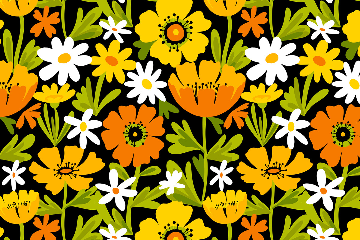 Сalendula and chamomile, a Pattern Graphic by GALAKAM (Photo 4 of 7)