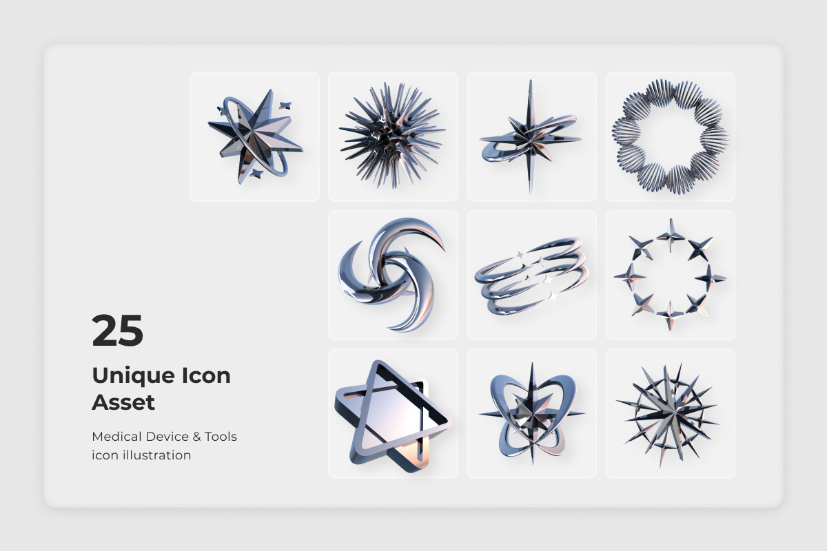 Y2K Abstract Shapes 3D Icons, an Object Illustration by twinstd (Photo 6 of 7)