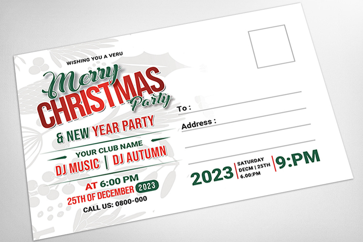 Christmas Greeting Card, a Card Template by AfzaalGraphics (Photo 4 of 4)